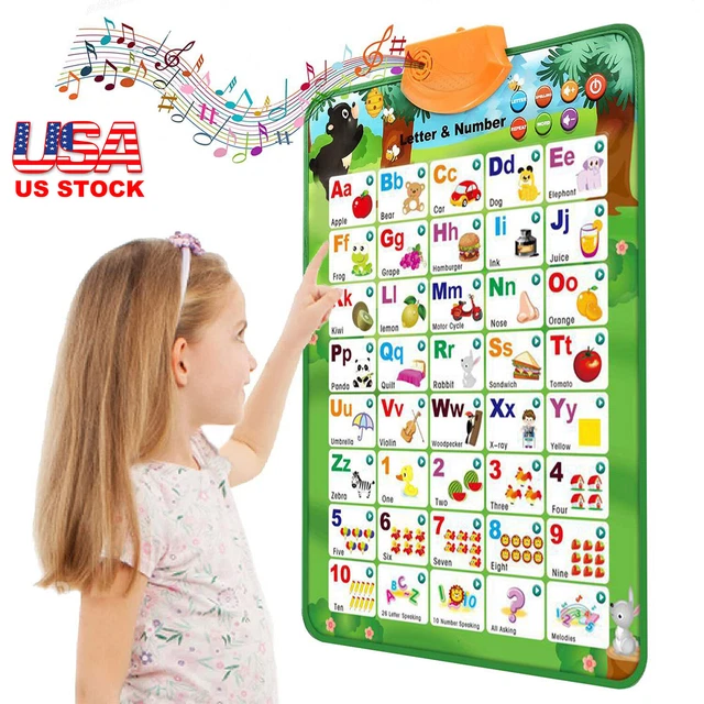 ALPHABET CHART INTERACTIVE Wall Electronic Abc Talking Music Poster ...