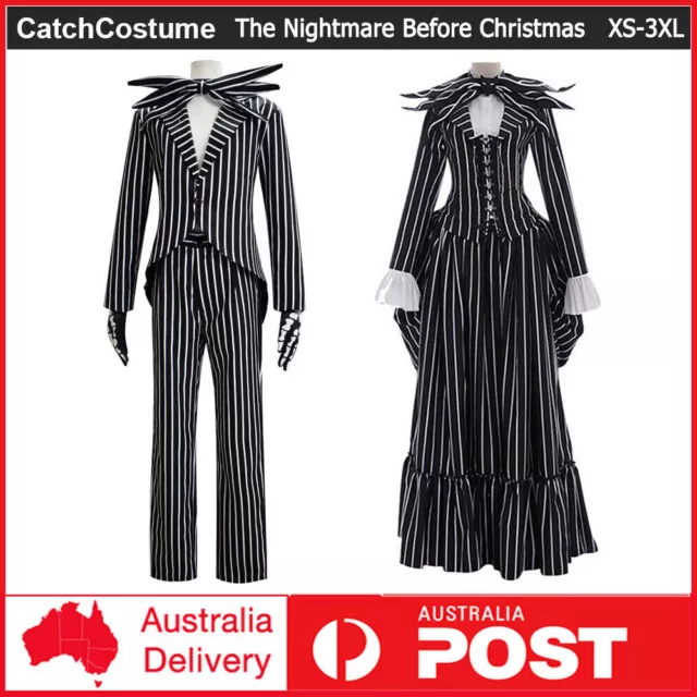 The Nightmare Before Christmas Jack Skellington Cosplay Costume Uniform Outfits