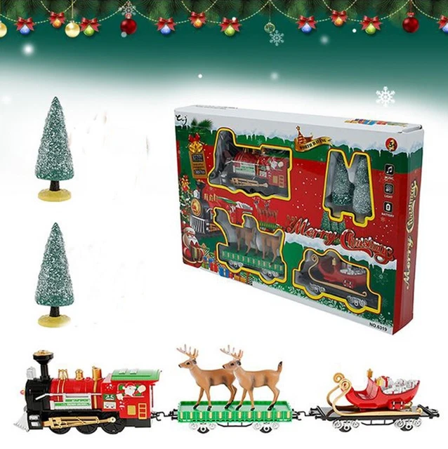 Train Électrique Pour Sapin De Noël Coffret 23 Pièces Lumineux