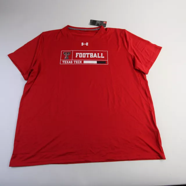 Texas Tech Red Raiders Under Armour HeatGear Short Sleeve Shirt Men's Red New