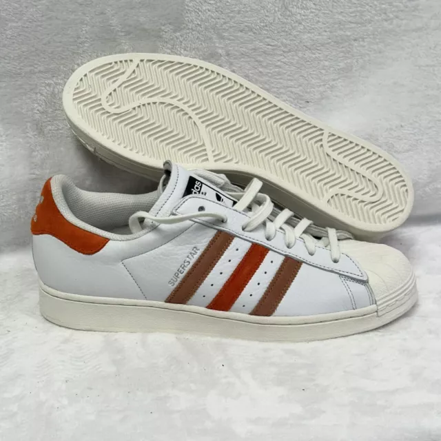 Adidas Superstar Mens Size 11 Shoes Crystal White Preloved Red GZ9380 NWOB