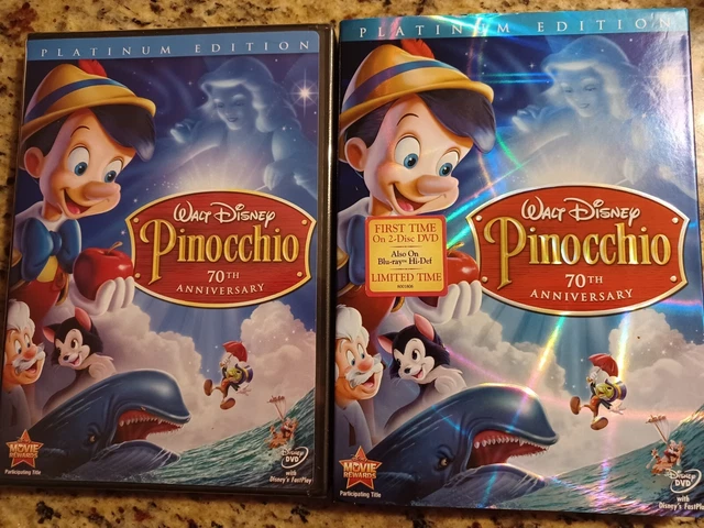 Pinocchio (2-Disc DVD Set, 70th Anniversary Platinum Edition) w/Slipcover SEALED