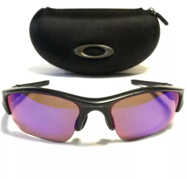 OAKLEY FLAK JACKET 1.0 SUNGLASSES Matte Black Positive Red Polarized Lenses