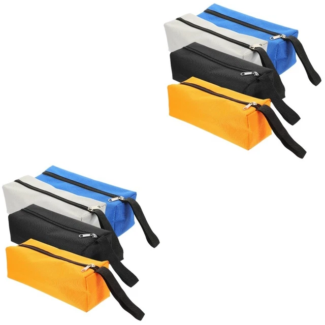 8 pcs Handheld Canvas Pouch With Zipper Small Tool Bag Canvas Zipper Bag