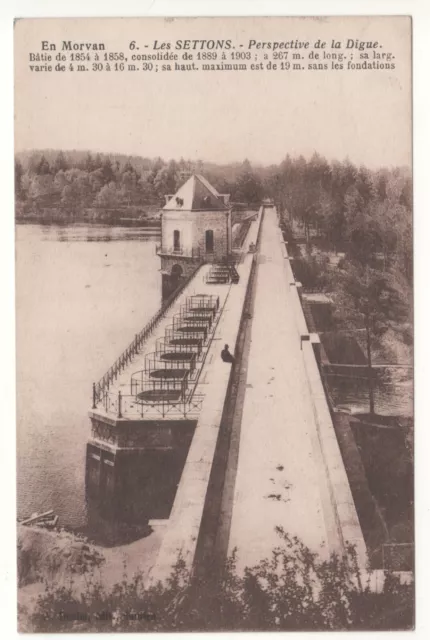 Cpa 58 - Les Settons: Perspective Of The Dike (Nièvre) - Unwritten
