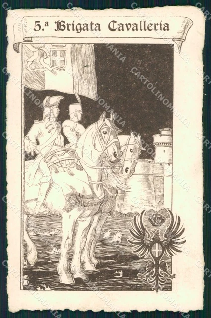 MILITARI V BRIGATA di Cavalleria Pozzuolo del Friuli cartolina XF2943