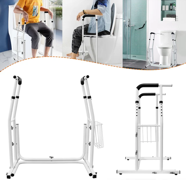 Bastidor de inodoro ajustable 200 kg ayuda para levantarse inodoro ayuda de apoyo bastidor de soporte
