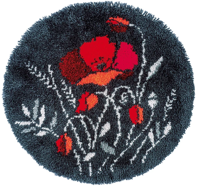 Vervaco Knüpfformteppichpackung Amapolas Vorgzeichnet PN-0186618
