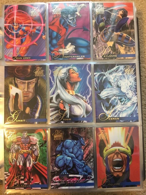 1995 Marvel Flair Annual Trading Cards COMPLETE BASE SET, #1-150 - NM/M! - Fleer