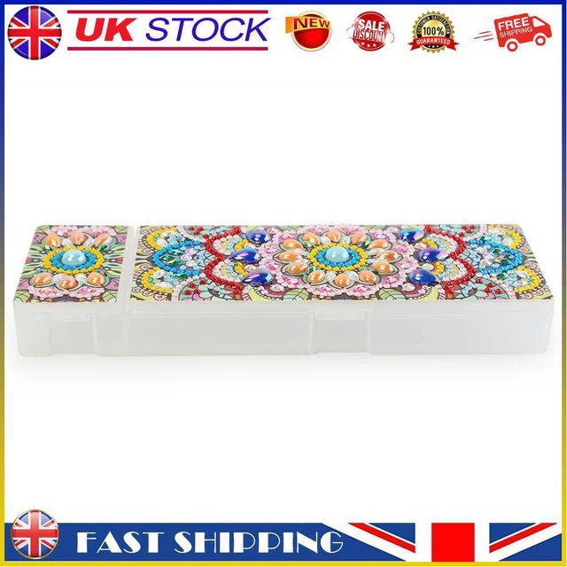 DIY Mandala Special Shaped Diamond Painting Pencil Case Stationery Storage Box #