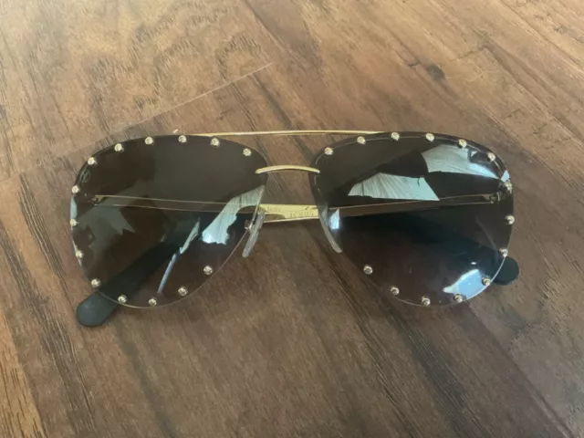 Louis Vuitton Studded The Party Sunglasses, Unisex, Gold Frame W/ Gradient Lense