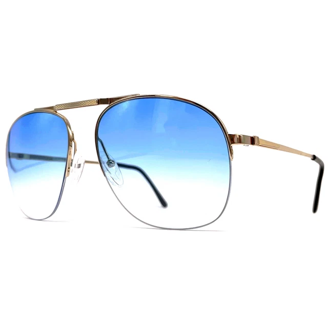 NOS VINTAGE DUNHILL 6022 sunglasses Austria 80's Large GOLD