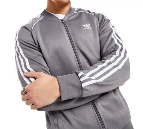 adidas Originals Classics Primeblue SST Top Track Jacket Retro Grey Men Size