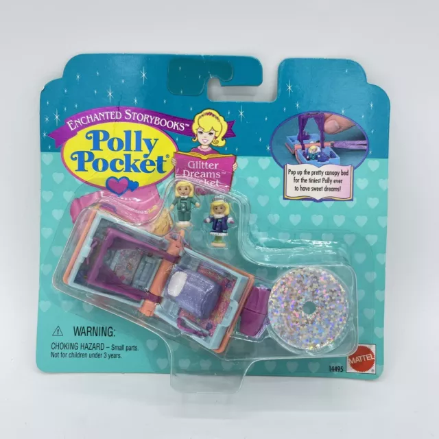 Vintage Polly Pocket Enchanted Storybooks Glitter Dreams Locket New Sealed 1996