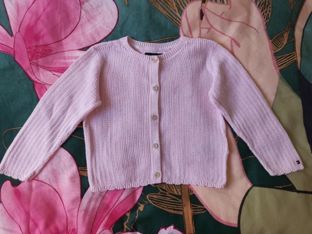 Tommy Hilfiger Girl's Pink knitted cardigan size 2 years