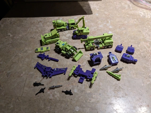 1985 TRANSFORMERS G1 Constructicon Combiner Devastator Lire la ...
