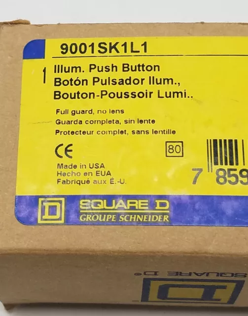 Square D Illuminated GREEN Push Button 9001SK1L1  NEW  #8796
