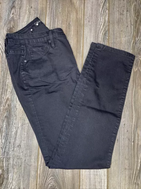 Calvin Klein Jeans Womens Size M/L Black Curvy Skinny Comfort Stretchy Denim