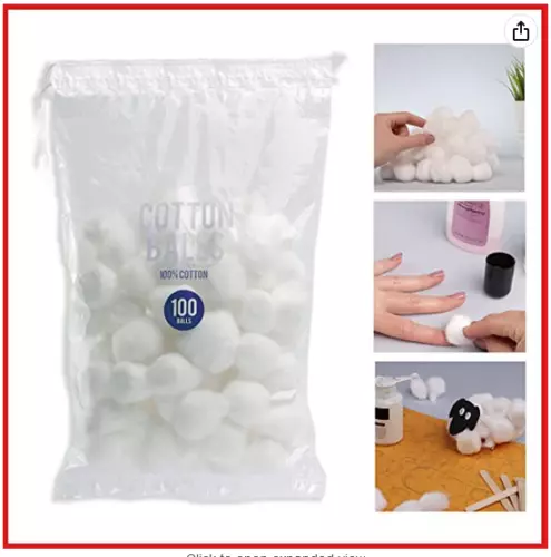 Cotton Wool Cleansing Balls Pack Of 100  Make up Remover by Pretty Babies