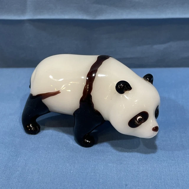 Ceramic/glass Panda Bear. Small  3x2” So Cute!