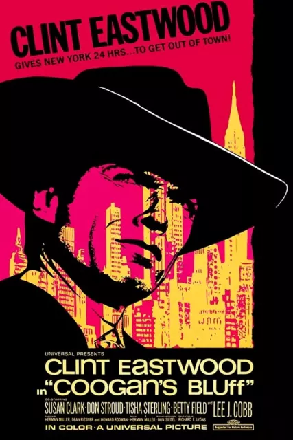 Poster Manifesto Locandina Pubblicità Cinema Stampa Vintage Film Clint Eastwood