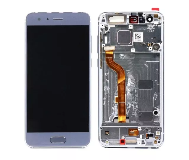 Ecran Tactile LCD Complet Pour Huawei Honor 9 Gris Avec Cadre