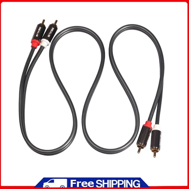 2RCA to 2 RCA Male to Male Gold-Plated Audio Cable for Home DVD TV (1 m) -