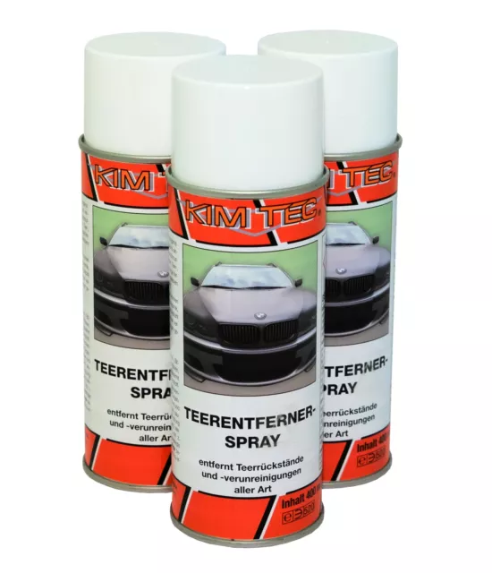 Teerentferner 9,50€/L Spray 3 x 400ml Kim Tec Teer Harz Entferner Reiniger