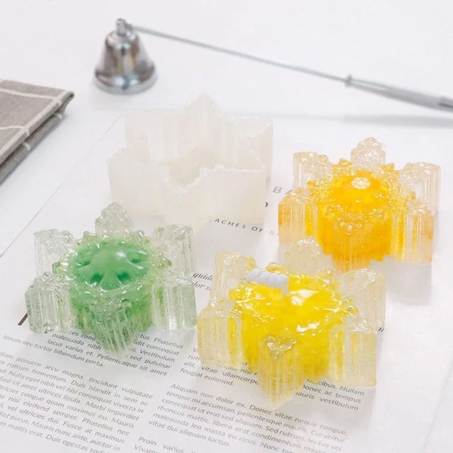 savon Moule de cire d'art 3D Moule en silicone Moules à bougie flocon de neige