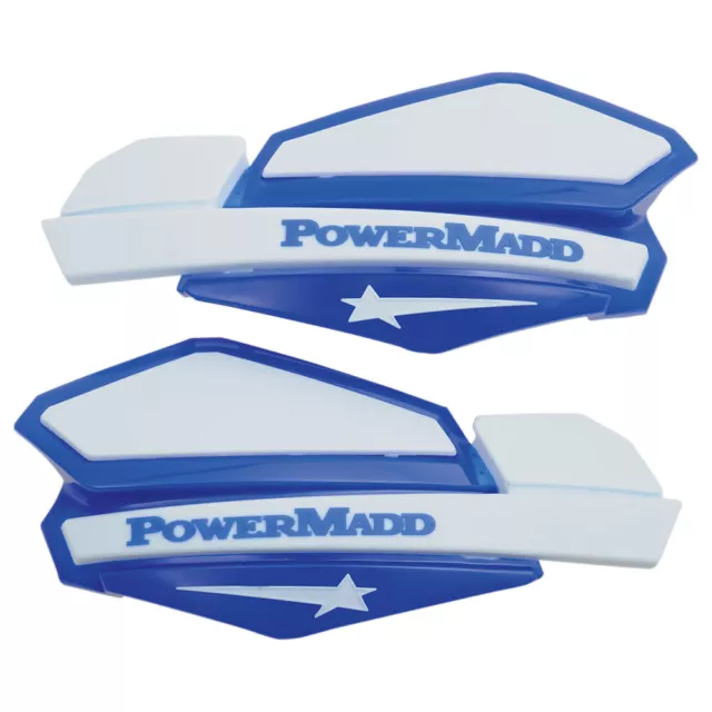 PowerMadd Star Series Handguards with ATV/MX Mount Kit Blue/White 34221 / 34252