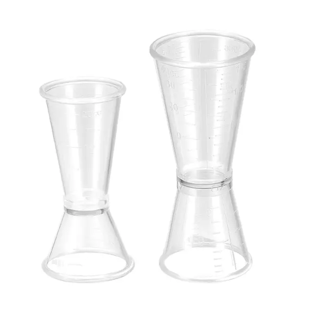 Tasse à Mesurer 20ml/10ml 40ml/20ml PC Double Tête pour Laboratoire Cuisine 4in2