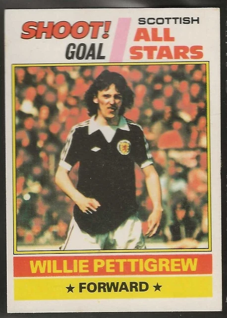 Topps-Football (Scottish Yellow Back 1977)-#111- Motherwell - Willie Pettigrew