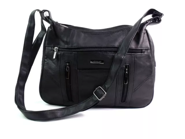 Femmes Qualité Véritable Cuir Croisé Sac Bandoulière Hobo Sac à Main Bandoulière