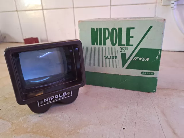 Vintage Nipole 35mm Slide Viewer 1950s With Original Box