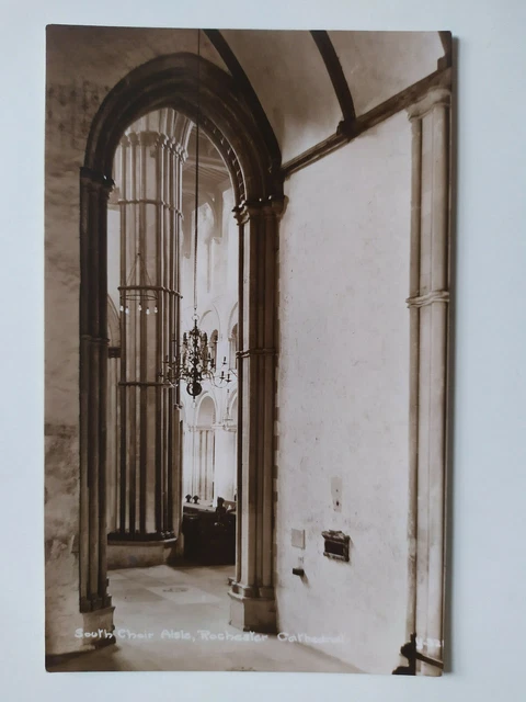 South Choir Isle Rochester Cathedral Kent Vintage Picture Postcard