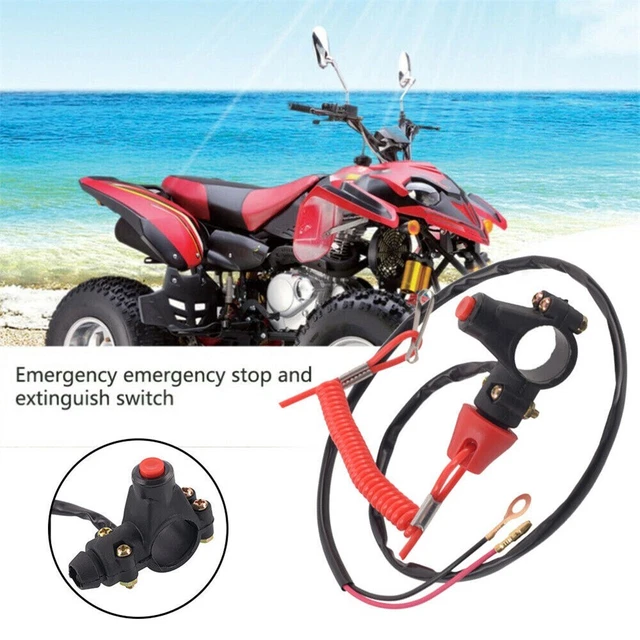 Kill Stop Switch For Motorbike Boat Outboard Engine Motor 7/8 &Tether Cable New