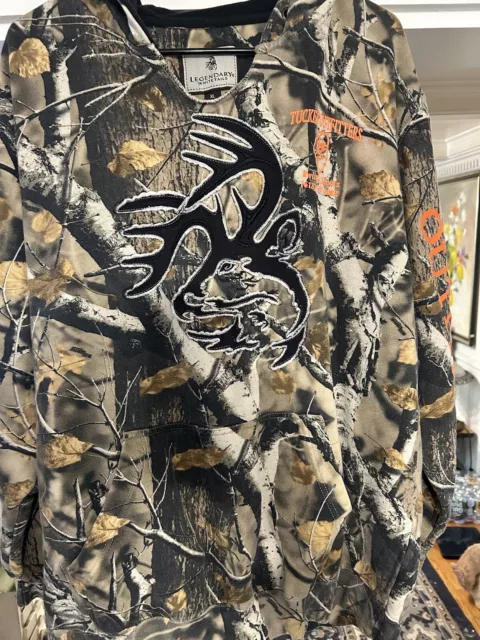 LEGENDARY WHITETAILS CAMO Hunting Hoodie Mens XL Camouflage Pullover ...