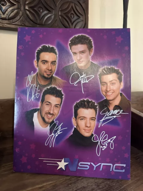 Brand New Old Stock Nsync Purple Group Photo Two Pocket School Folder