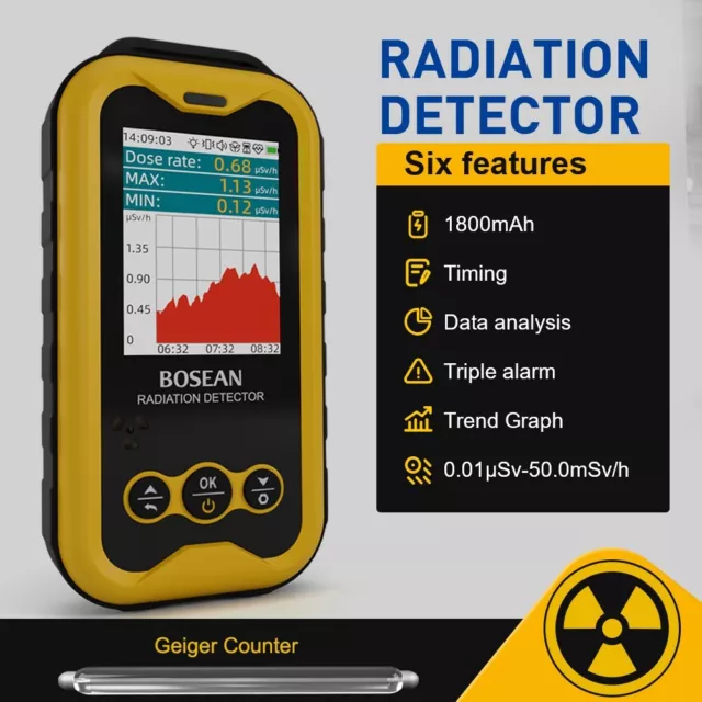 FS-5000 Nuclear Radiation Detector Radiation Survey Meter For X Beta Gamma Ray