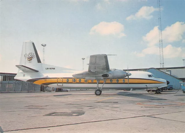Airline Postcards    AIR EXECUTIVE NORWAY BUSY BEE AS Fokker F27 Friendship 100