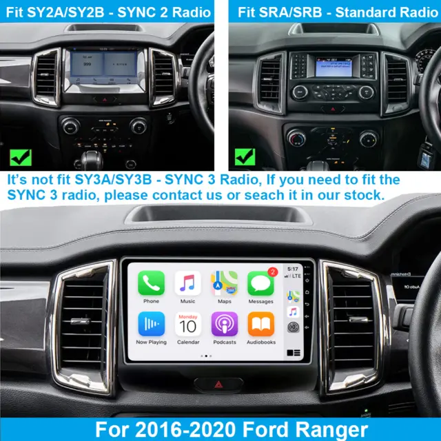 9" Apple Carplay Car Stereo Radio Gps Navi For Ford Ranger 2016-2020 Android 12