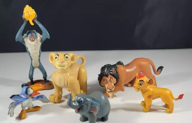 Vintage Disney PVC Figures Lion King Scar Nala Rafiki Simba Kion Zazu  Mtoto Toy