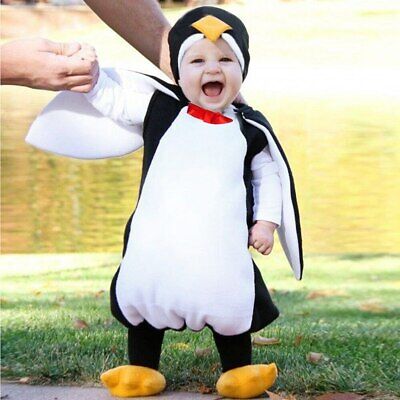 Baby Boys Girls costume Cartoon Penguin outfit Romper & Footwear costume dress