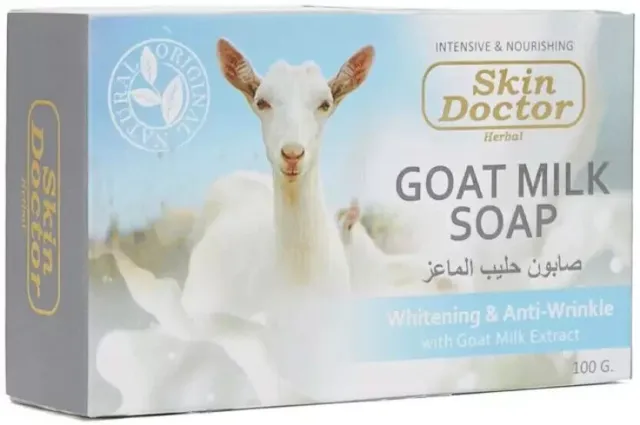 SKIN DOCTOR HERBAL™ Jabón blanqueador de leche de cabra para hombres y...