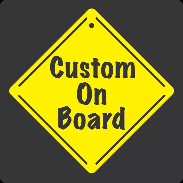 BUY ONE GET ONE FREE CUSTOM ON BOARD Window Decal/Sticker Yellow CD size