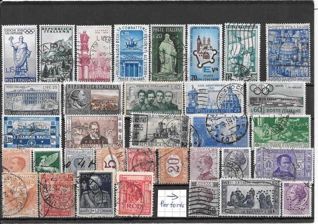 Italie - Italia : Beau Lot De Timbres Anciens Obliteres