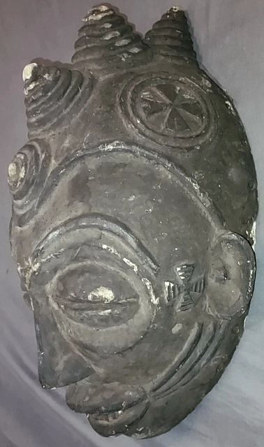 Primitive IGBO Tribal Mask African Imo Nigeria Symbols Art Unique Oddity Scary