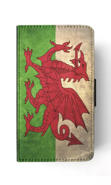 Hülle iPhone Wales Flagge PU Leder Geldbörse Etui für 13,13 Pro Max 12,12 Pro Max