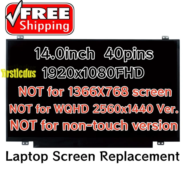 thumbnail image 2 of 15.6 Inch HD LED Laptop Screen Replacement – Matte EDP 30-pin For Lenovo (FRU 5D10F76010) 2 of 6