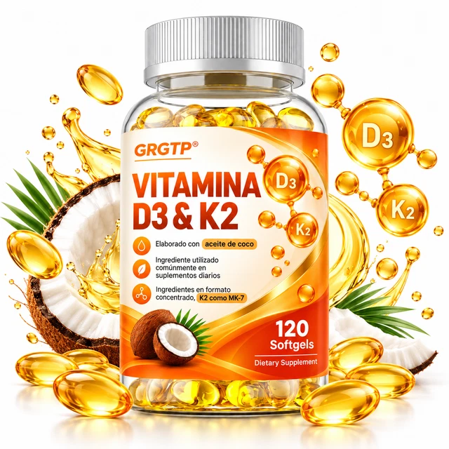 VITAMIN D3 K2 Softgels 120pcs - MK-7 Bone Teeth Heart & Immune Health ...